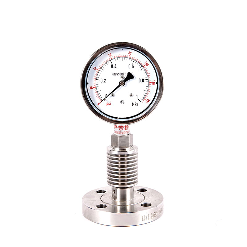 ওয়াই-এম সিরিজ সমস্ত স্টেইনলেস স্টিল স্যানিটারি জীবাণুমুক্ত ডায়াফ্রাম চাপ গেজ